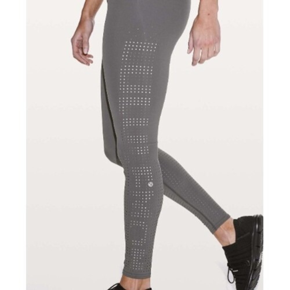 Lululemon Ride & Reflect Tight‎ 28" *lululemon X SoulCycle Metal Gray Size 2
